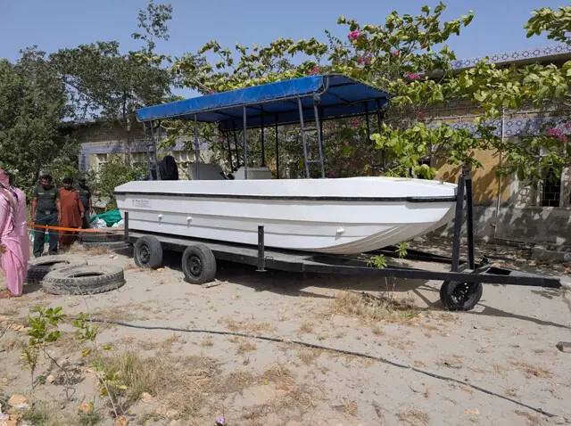  THE high-powered engine boat handed over to Rescue-1122 in Sujawal.&mdash;Dawn  