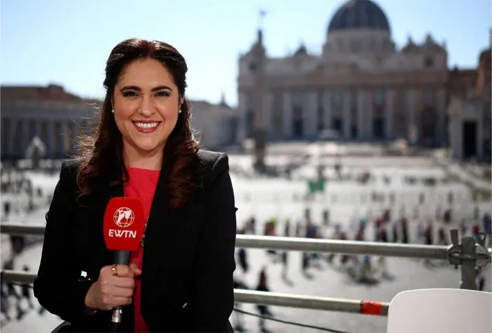   A MAY 1, 2025, file photo shows Maria Montserrat Alvarado posing for a portrait before a live broadcast near St Peter&rsquo;s Square.&mdash;Reuters  