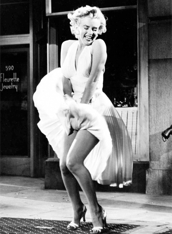 Marilyn Monroe in her iconic image from The Seven Year Itch (1955)