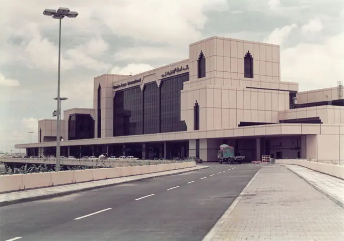  Jinnah Terminal building nearing completion in 1992 | Architect Mukhtar Husain  