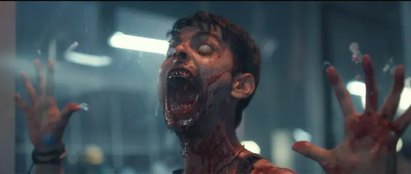 A man transforms into a flesh-eating zombie in Zombeid