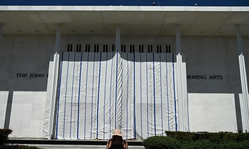 Trump's name removed from Washington arts center