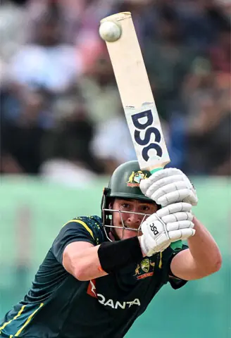AUSTRALIAN batter Matt Renshaw plays a shot during the second Twenty20 International against Bangladesh at the Bir Sreshtho Flight Lieutenant Matiur Rahman Stadium on Friday.—AFP