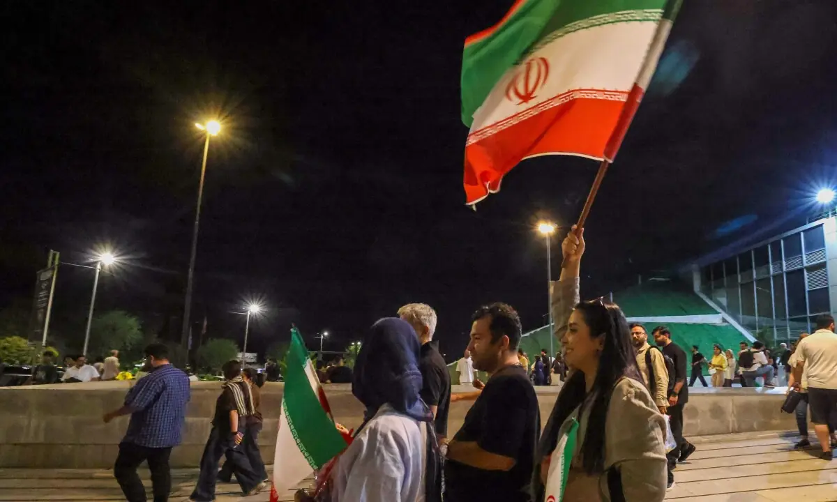  Iranian soccer fans depart after watching the broadcast of the 2026 World Cup Group G football match between Belgium and Iran in Tehran, Iran, on June 21, 2026. &mdash; AFP 