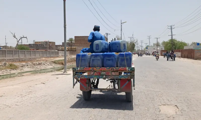Unlike tankers in Karachi, water in Jacobabad is sold on donkey driven carts. Source: KUL Photo Archives