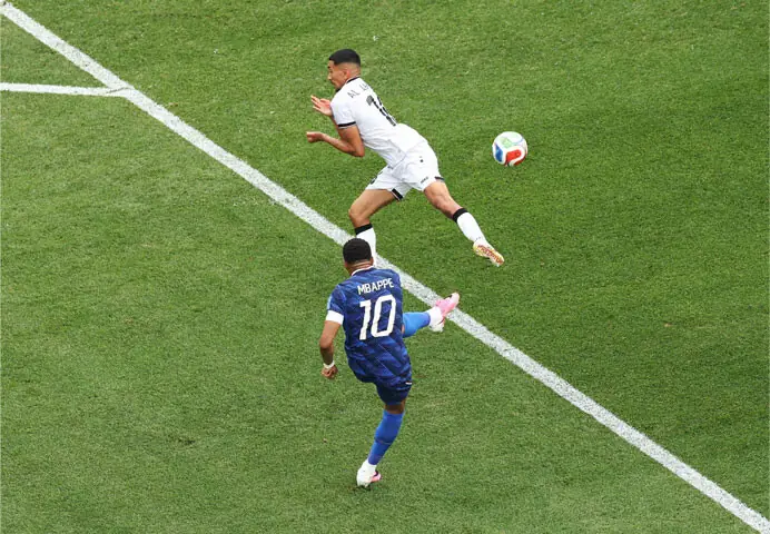 PHILADELPHIA: Kylian Mbappe of France shoots to score during the Group ‘I’ match against Iraq at the Philadelphia Stadium.—AFP