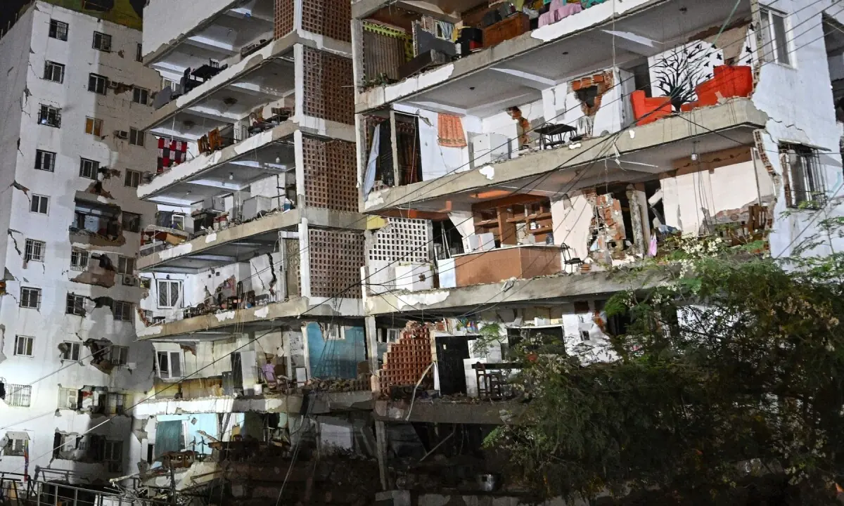 Apartments are pictured in a damaged building following an earthquake in Catia La Mar, La Guaira state, some 30km north-west of Caracas, early on June 25, 2026. &mdash;AFP