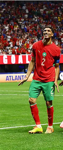  ATALANTA: Morocco&rsquo;s Achraf Hakimi celebrates after scoring against Haiti during their Group &lsquo;C&rsquo; match at the Atlanta Stadium.&mdash;Reuters 