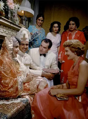   Then US vice president Richard Nixon and his wife Pat Nixon attending Syed Babar Ali and Perwin Ali&rsquo;s wedding in Washington in 1955 | Lums Archive 