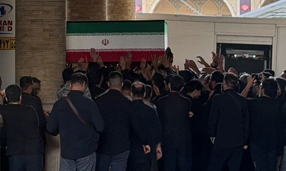 Mourners carry the coffin of Iran’s assassinated supreme leader Ali Khamenei at the Grand Mosalla in Tehran on July 3, 2026. — AFP