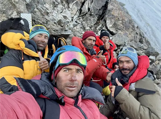 (From left to right) Zakir Sadpara, Dilawar Sadpara, Akbar Hussein, Murad Sadpara and Ali Muhammad Sadpara were part of the team that brought down the remains of Ali Muhammad Shigri from the Bottleneck of K2: Murad Sadpara would tragically lose his own life on Broad Peak in 2024 | Alpine Club of Pakistan