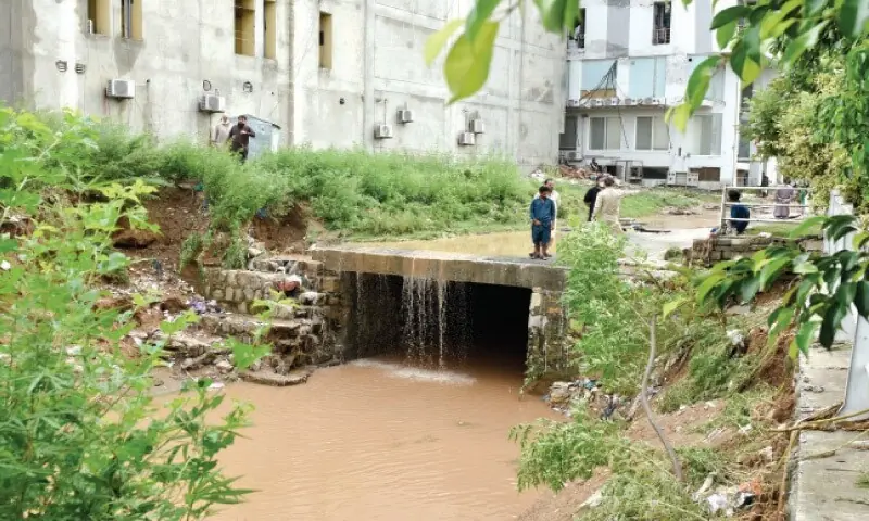 Residents warn of flooding risk as monsoon lays bare drainage problems in Wah Model Town