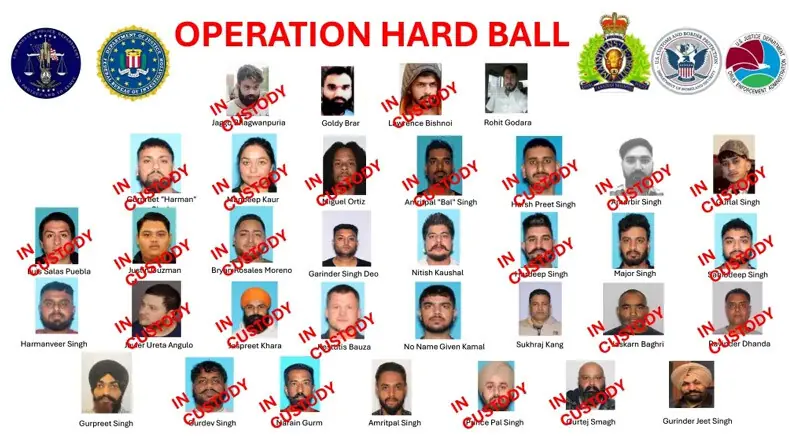 THE US Justice Department released these mugshots of Bishnoi gang members it has captured so far.