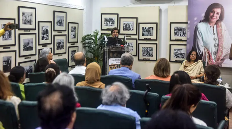 Sultana Siddiqui speaks at the event.—Fahim Siddiqi / White Star