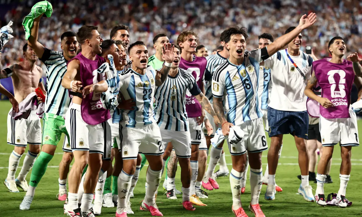 Argentina sink 10-man Swiss to set up blockbuster FIFA World Cup semi-final against England