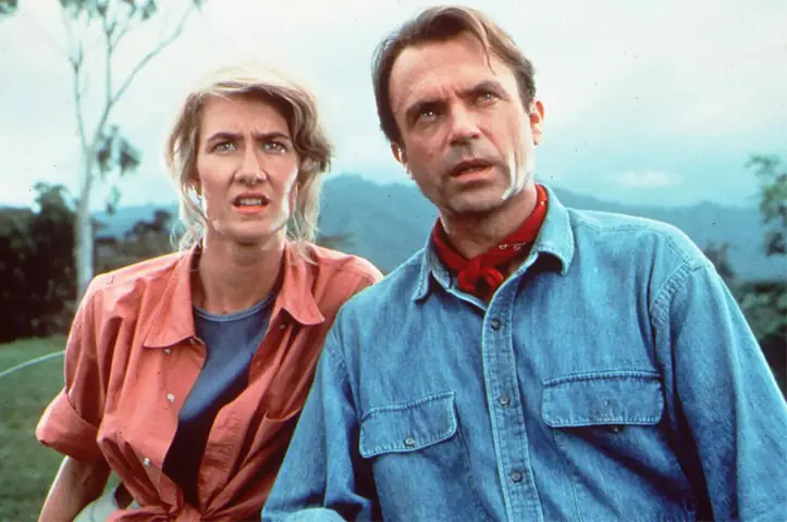 Sam Neill and Laura Dern in Jurassic Park (1993) | Universal Pictures
