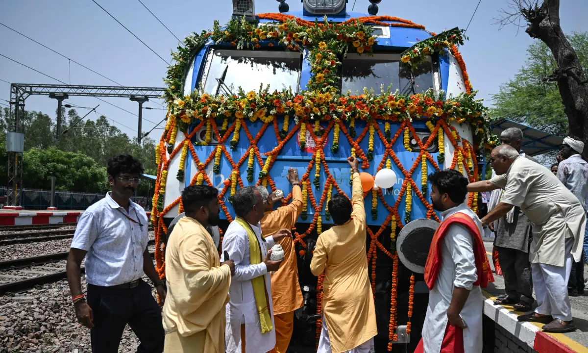 India launches its first hydrogen-powered train in clean energy push