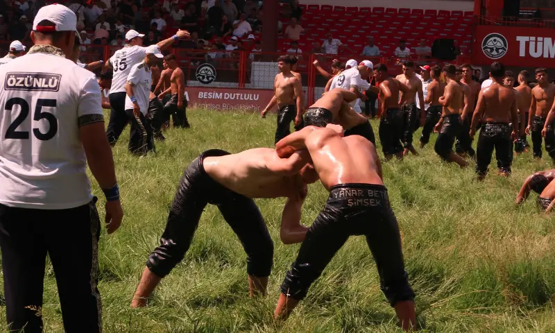 A match in progress.