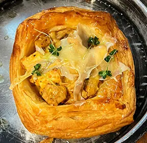 Test Kitchen’s creamy chicken Danish | Photos by the writer