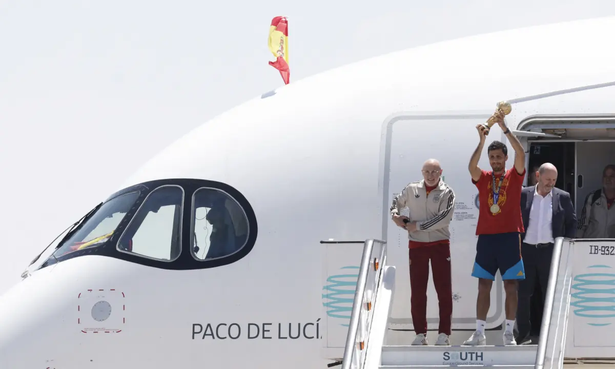 FIFA World Cup heroes Spain return home ahead of victory parade