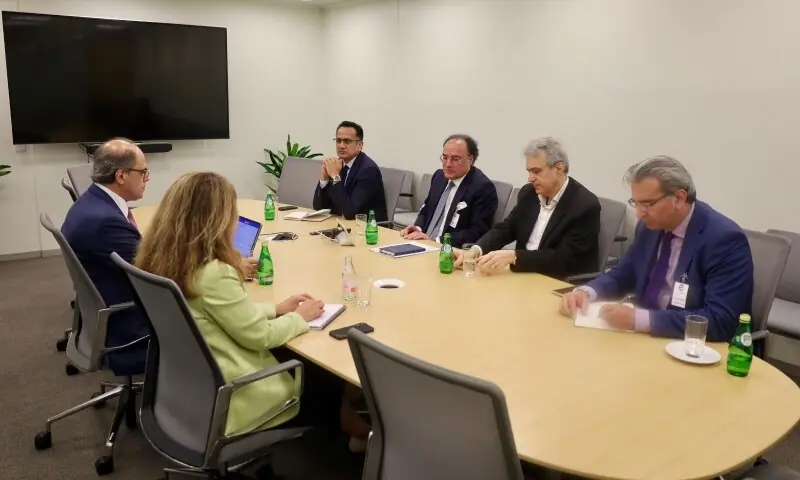 Finance minister reviews Pakistan's macroeconomic performance in meeting with IMF officials