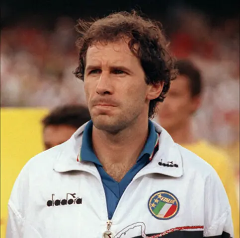 NAPLES: Italian legend Franco Baresi looks on before the start of the 1990 World Cup semi-final against Argentina on July 3.—AFP/File
