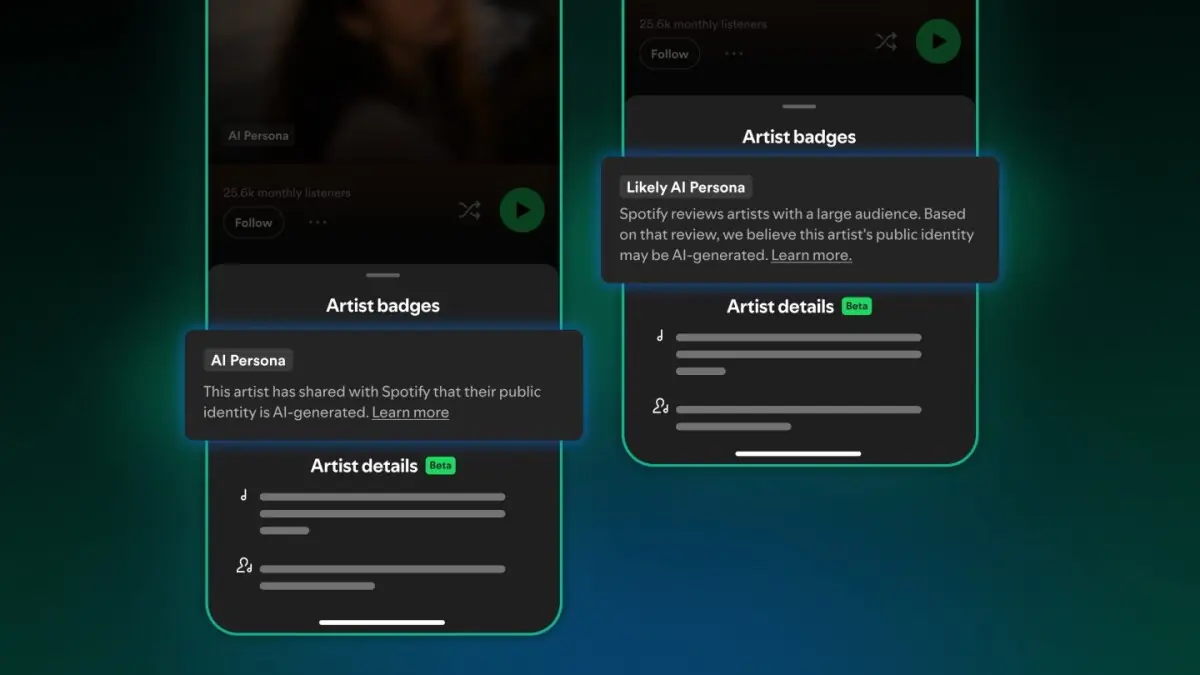 Spotify to add 'AI Persona' badges to AI-generated artist profiles