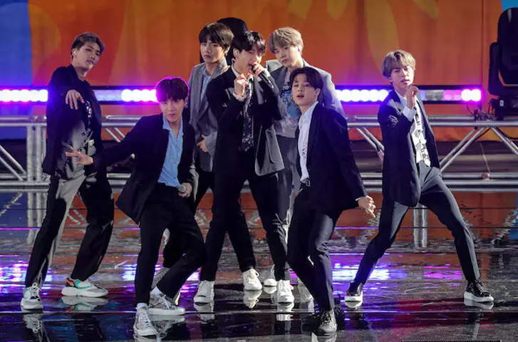 Members of K-Pop band BTS perform on ABC’s Good Morning America show in Central Park in New York City | Reuters