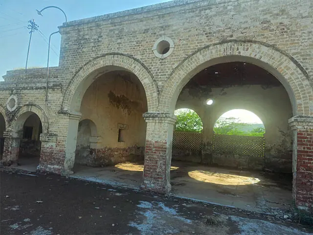 The deserted and dilapidated waiting hall reflects the fading glory of the station’s past.