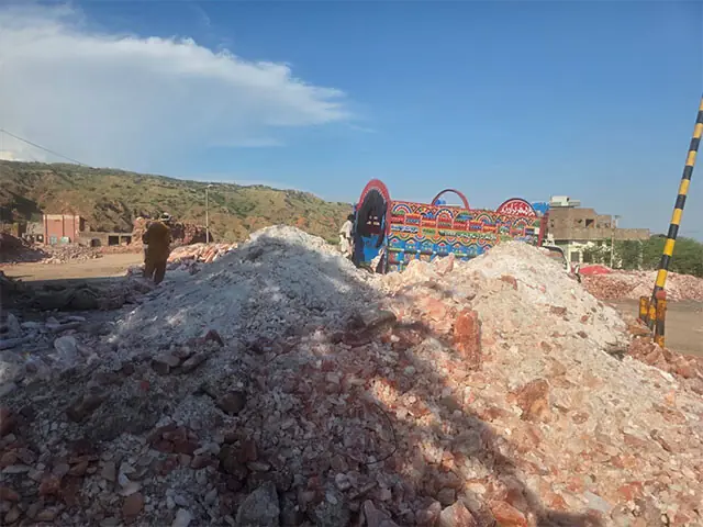 Huge quantities of extracted pink salt are loaded onto trucks daily while freight trains once carried the salt to Karachi and Peshawar for distribution. — Photos by the writer