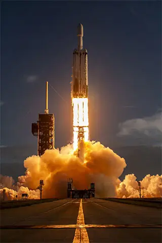 SPACEX launches Roman on a Falcon Heavy rocket from Nasa’s Kennedy Space Centre in Florida.—X/SpaceX