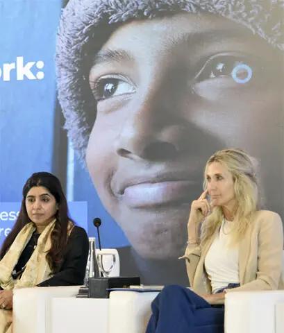   Asia Pacific Regional Nutrition Adviser, World Food Programme Nora Hobbs and Global Lead, Health and Nutrition, Aga Khan Foundation Dr Aminah Jahangir at the &lsquo;Global and Regional Realities&rsquo; session on Wednesday. &mdash; White Star  