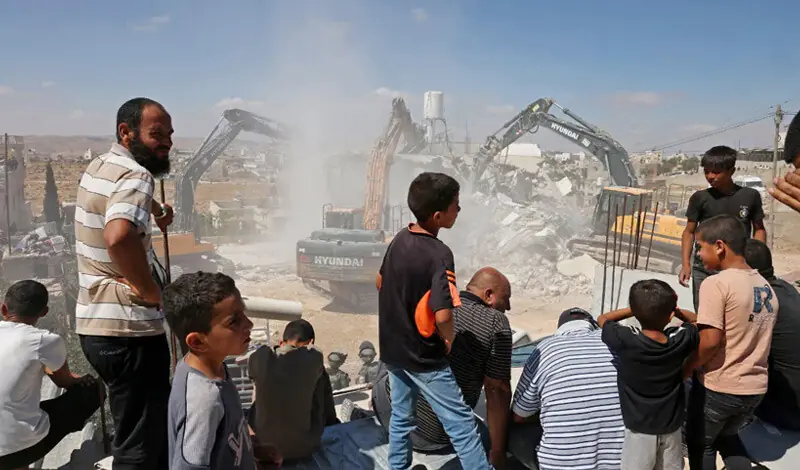  Israeli excavators demolish a Palestinian home in the village of Al-Rifayia in the West Bank on July 9, 2026: currently, more than 700,000 Zionist settlers live in the West Bank and East Jerusalem | AFP 