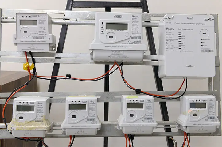 AMI meters displayed for domestic, commercial and industrial units.