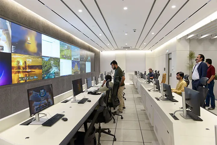 Officials work in the main control room round the clock.