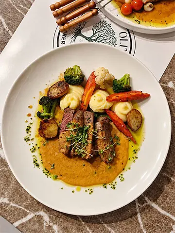 Steak with salsa verde