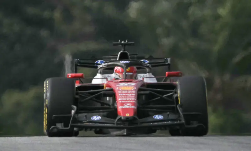 Leclerc fastest in second practice in Sepang