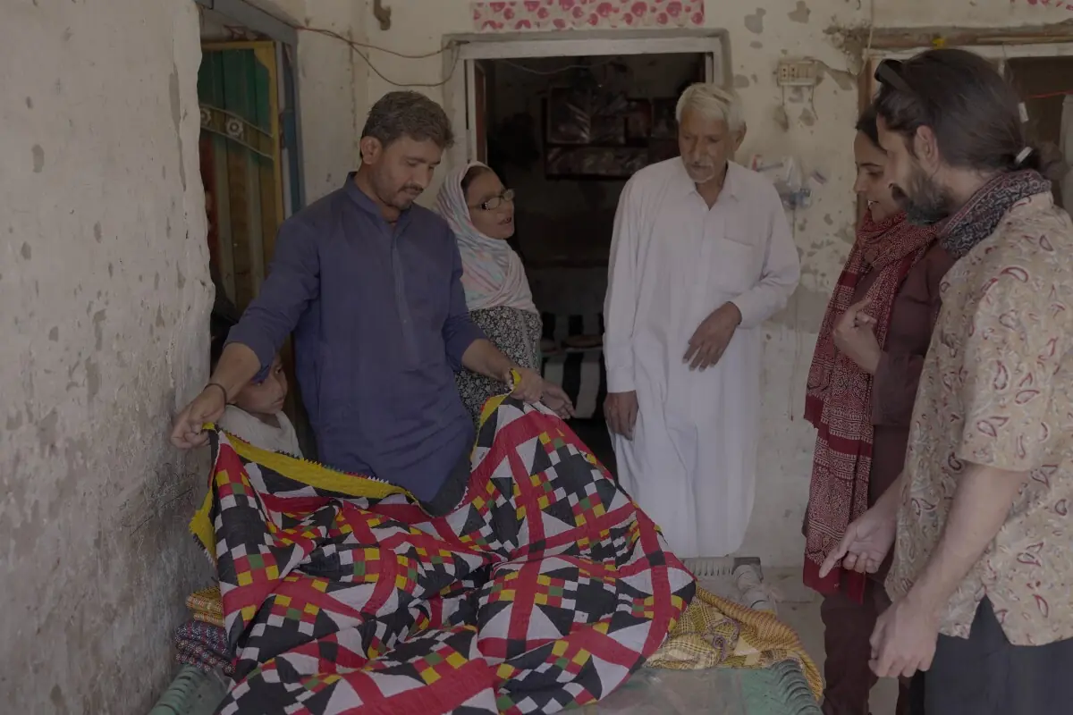 With Sahib Dino during a documentary shoot in Khairpur. Photo: Abdul Rehman