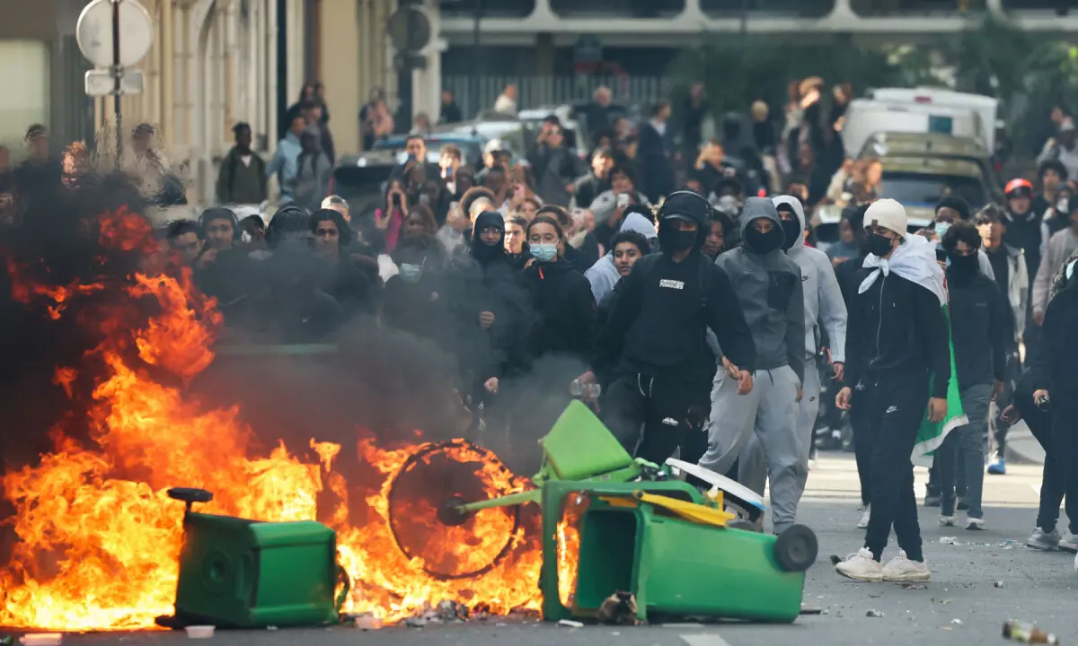 What is fuelling school protests in France?