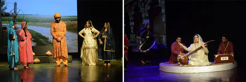  Artists perform in a play, Amir Khusrau, staged at the Pakistan National Council of the Arts in Islamabad on Monday. &mdash; White Star 