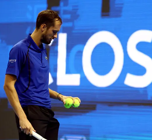 RUSSIA’S Daniil Medvedev reacts during the China Open semi-final match against Novak Djokovic of Serbia at the National Tennis Centre on Monday.—Reuters
