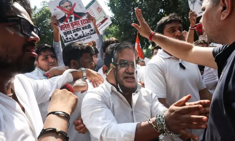 Indian opposition marches in protest seeking resignation of election chief