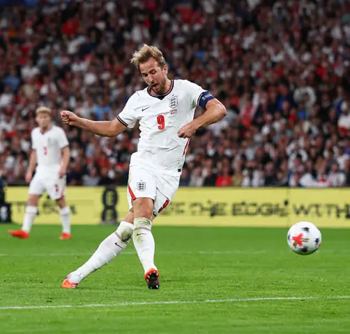 LONDON: England’s Harry Kane scores during the Group A3 match against the Czech Republic at the Wembley Stadium.—Reuters