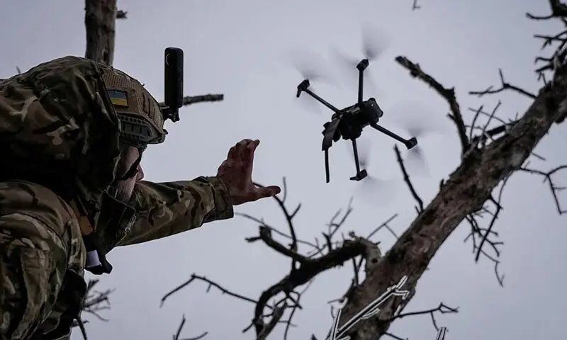  A Ukrainian soldier releases a drone near Bakhmut, Ukraine: drones already are and increasingly will be a ubiquitous menace, even in the hands of non-state actors | Reuters 