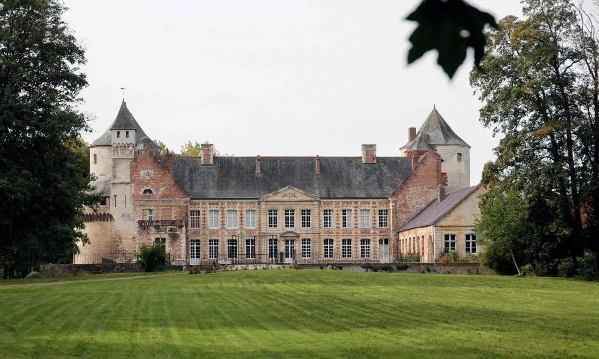 This photograph shows a view of the village’s castle, where the 11th edition of the Liettres Challenge 1478, an international cricket tournament, takes place in Liettres on October 3, 2026. –AFP