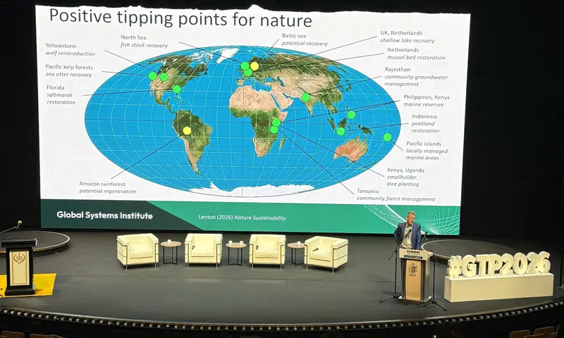  Timothy Lenton explaining the positive tipping points 