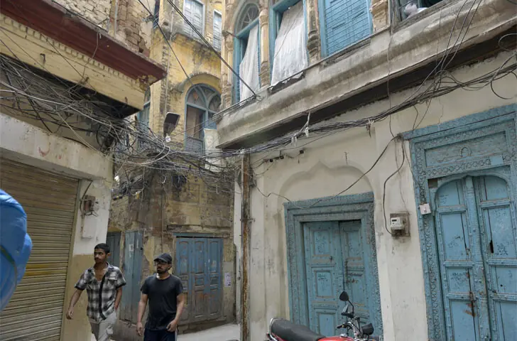 Narrow lanes of Bhabara Bazaar.