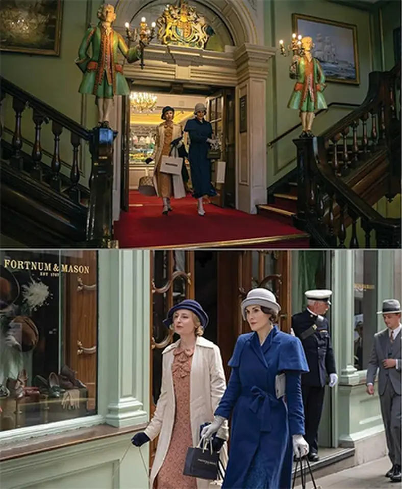 The photographs in the book are superb. L-R: Laura Carmichael (Lady Edith) and Michelle Dockery (Lady Mary)