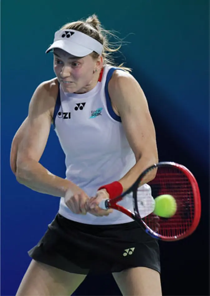    NINGBO (China): Kazakhstan&rsquo;s Elena Rybakina hits a return against Poland&rsquo;s Katarzyna Kawa during their Ningbo Open quarter-final at the Yinzhou Tennis Centre on Friday.&mdash;Reuters   