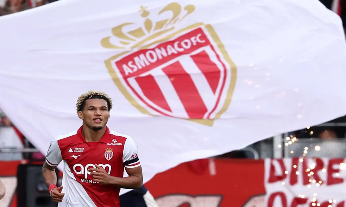 AS Monaco’s Paris Brunner celebrates after Edan Diop scores during the French Ligue 1 match against Lille at Stade Louis II in Monaco on October 25, 2026. —Reuters